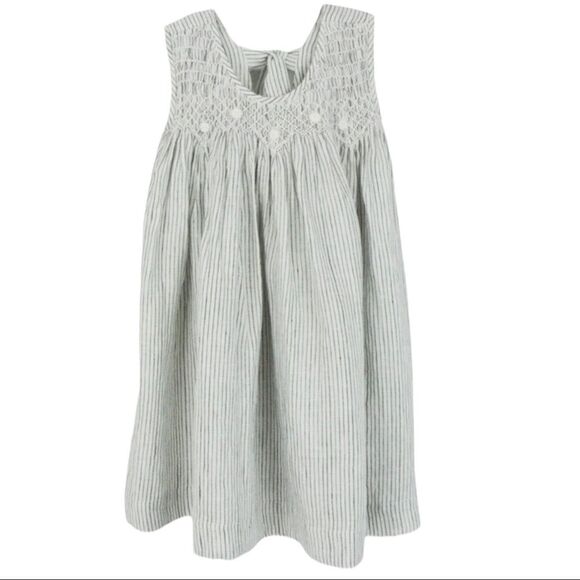 Innika Choo Linen Smocked Dress NWT